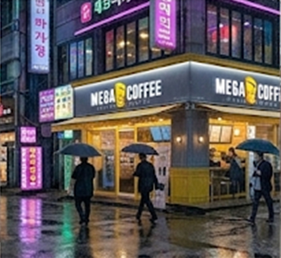 [덕양구][메가커피] 1층 자리라 손님 눈에 잘 띄는 매장입니다
